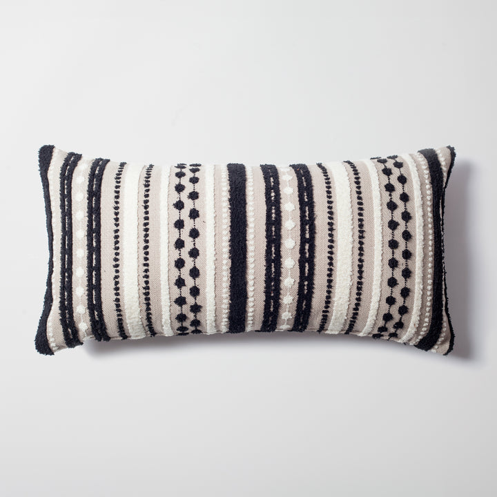 Avenue Lumbar Long-Black, White and Linen