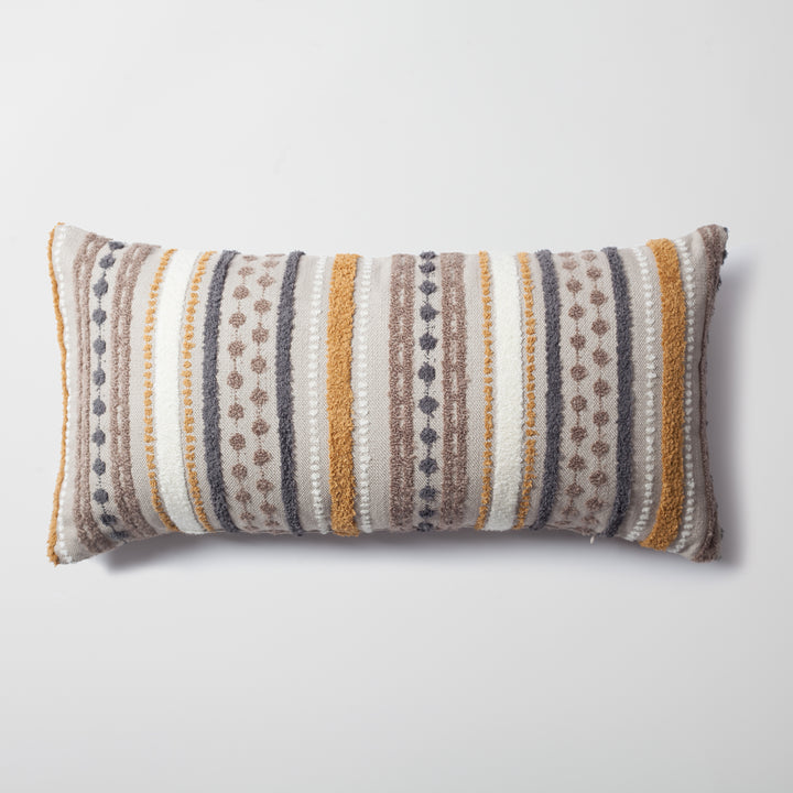 Avenue Lumbar Long-Gold, Grey, and Linen