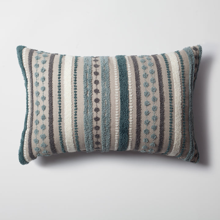 Avenue Lumbar-Petrol blue and Linen