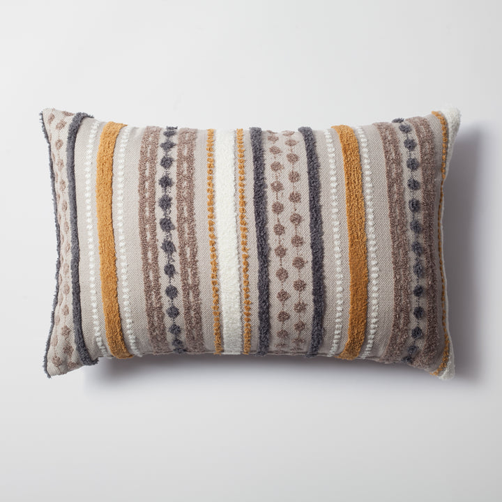 Avenue Lumbar-Gold, Gray and Linen