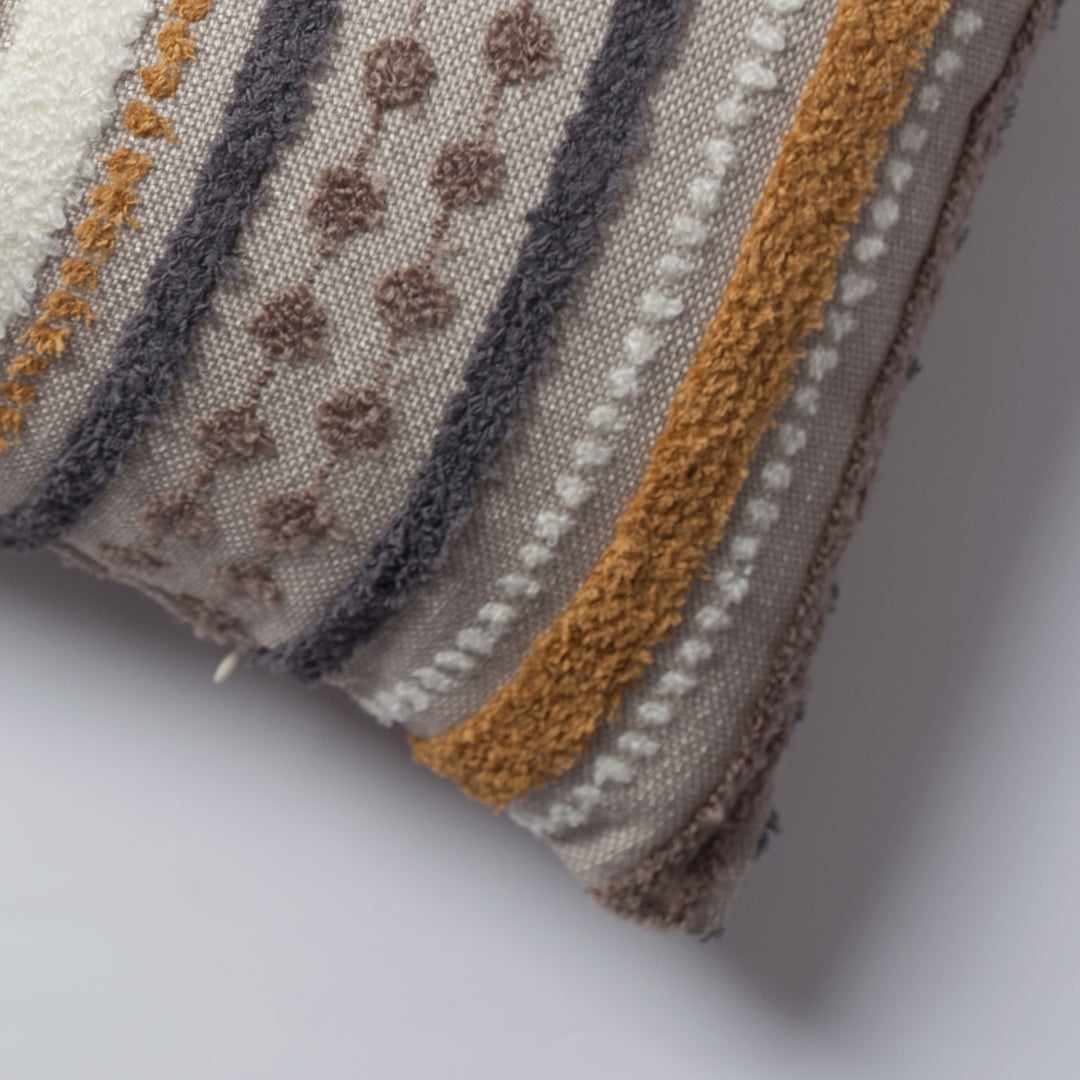 Avenue Lumbar Long-Gold, Grey, and Linen