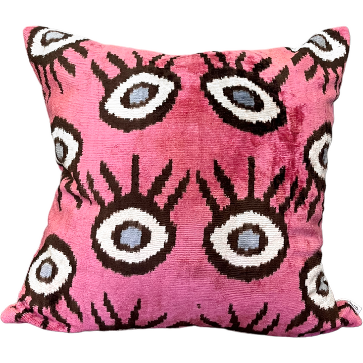 Evil Eye Silk Velvet Square Pillows