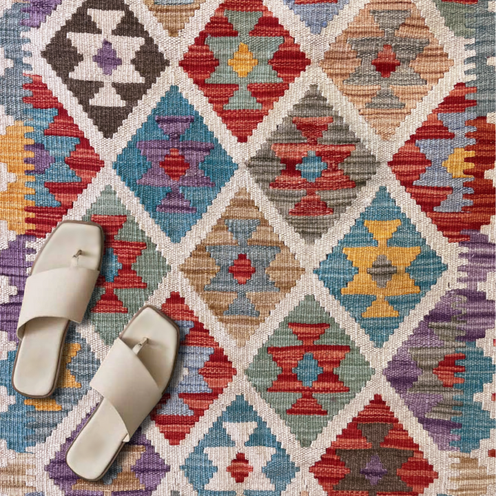 Hand-Knotted Wool Kilim